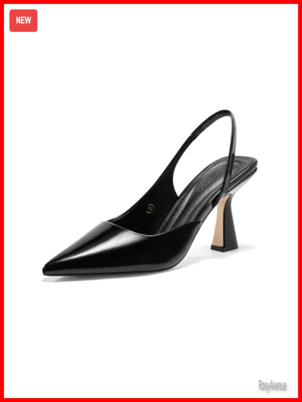 Coutgo Women's Slingback Stiletto High Heels Closed Pointed Toe D'Orsay Pumps